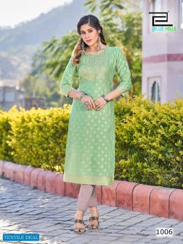 Blue Hills Kurti- Light Green– 4XL