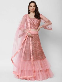 111-Lehenga- PINK -UPTo 42 Bust & Waist 