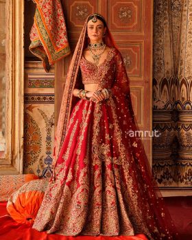 Lehenga- Maroon -UPTo 42 Bust & Waist 