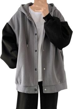 Youthful Oversized Jacket in Black - V2