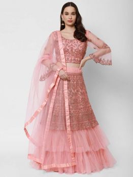 111-Lehenga- PINK -UPTo 42 Bust & Waist 