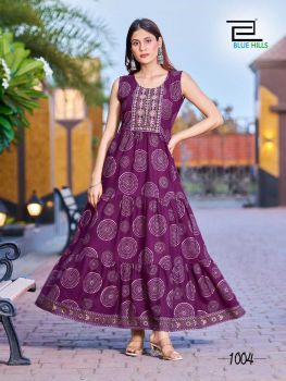 Blue Hills Kurti- Purple– 4XL